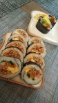 낼 아이들소풍가서 재료준비하면서 한줄싸서맛봐요~~ 미니사과가 맛나요~~맛없을줄알았는데 ㅎ 