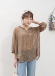 히비스프릴블라우스 - 레아린넨 히비스프릴블라우스