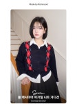 리치무드 수수 argyle knit cd (2color)