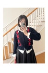 리치무드 수수 argyle knit cd (2color)