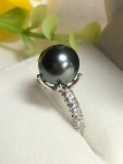 がございま G5031 真珠 海水 パール 本物 xIzpY-m12009829494 本真珠 リング タヒチ産 黒蝶 イプです
