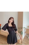 앙코 스퀘어넥 리본 랩 점프수트 - 리리앤코 앙코 스퀘어넥 리본 랩 점프수트