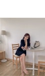 앙코 스퀘어넥 리본 랩 점프수트 - 리리앤코 앙코 스퀘어넥 리본 랩 점프수트