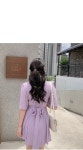 앙코 스퀘어넥 리본 랩 점프수트 - 리리앤코 앙코 스퀘어넥 리본 랩 점프수트