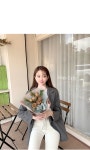 (울10%) 어니티 더블 버튼 체크 자켓 - 리리앤코 (울10%) 어니티 더블 버튼 체크 자켓