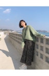 플리플랑 플라워 밴딩 롱 스커트 - 리리앤코 플리플랑 플라워 밴딩 롱 스커트