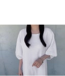 [BABARIN] 요롤리 스퀘어넥 프릴 롱 원피스 - 리리앤코 [BABARIN] 요롤리 스퀘어넥 프릴 롱 원피스