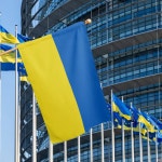 Blue & Yellow Ukraine House Flag | Zazzle