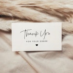Modern minimalist Thank you for your order card | Zazzle