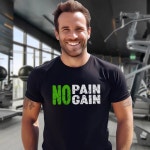 No Pain, No Gain, Gym, Fitness T-Shirt | Zazzle No Pain, No Gain, Gym, Fitness  T-Shirt | Zazzle