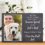 Personalized Dog Dad Pet Photo Fathers Day Plaque | Zazzle