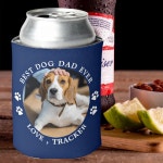 Personalized Pet Photo Best Dog Dad Ever Can Cooler | Zazzle