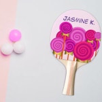 Personalized pink ping pong paddle | Zazzle