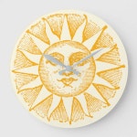 Sun Large Clock | Zazzle