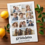 We Love You Grandma - 10 Photo Collage - Modern Kitchen Towel | Zazzle