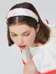 [러뷰이]Love Is Bitter Sweet Grey Red Checkerboard patterned Headband [W CONCEPT]