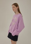 Charles de Rohan-Heart lettering loose-fit sweat shirt_Purple│삼성물산 온라인몰 SSF Shop Heart lettering loose-fit sweat... 