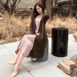 카멜리 벨트 코트 롱 가디건 - rozley 로즐리