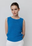 [레이스]Square Neck Sleeveless Knit_Blue [W CONCEPT]