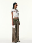 [런웨이티켓]Soft Vintage Lace Bootcut Pants_Khaki [W CONCEPT]