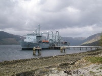 Fort George berthed at Loch Striven © John Ferguson :: Geograph Britain and Ireland Fort George berthed at Loch Striven... 