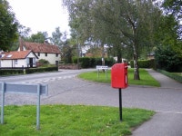 A1120 junction with Quoits Meadow &... © Geographer :: Geograph Britain and Ireland A1120 junction with Quoits... 