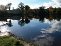 View south across the Dam Lake behind... © Eric Jones cc-by-sa/2.0 :: Geograph Britain and Ireland View south across the Dam... 