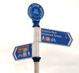 National Cycle Network sign (99),... © Albert Bridge cc-by-sa/2.0 :: Geograph Britain and Ireland National Cycle Network sign... 