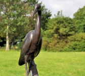 Heron sculpture, Jordanstown © Albert Bridge :: Geograph Britain and Ireland Heron sculpture, Jordanstown &copy; Albert Bridge