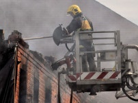 Fire fighter, Belfast © Albert Bridge cc-by-sa/2.0 :: Geograph Britain and Ireland Fire fighter, Belfast &copy; Albert Bridge cc... 