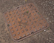 Needham access cover, Newtownards (1) © Albert Bridge :: Geograph Britain and Ireland Needham access cover, Newtownards (1)... 