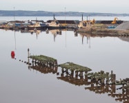 West Pier and sculpture, Leith Docks © Rob Burke :: Geograph Britain and Ireland West Pier and sculpture, Leith Docks &copy; Rob... 
