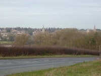 Wothorpe: A43 and Stamford view © Chris Downer :: Geograph Britain and Ireland Wothorpe: A43 and Stamford view &copy; Chris Downer