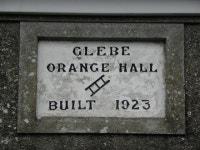 Plaque, Glebe Orange Hall © Kenneth Allen :: Geograph Britain and Ireland Plaque, Glebe Orange Hall &copy; Kenneth  Allen
