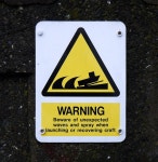 Warning sign, Bangor © Rossographer cc-by-sa/2.0 :: Geograph Britain and Ireland Warning sign, Bangor &copy; Rossographer cc-by... 
