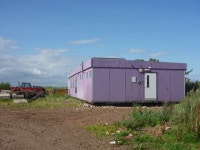Rural East Lothian : Purple Portacabin... © Richard West :: Geograph Britain and Ireland Rural East Lothian : Purple Portacabin.... 