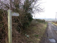 Public Byway to Old Hawkhill and A1068 © Russel Wills... and Ireland Public Byway to Old Hawkhill and A1068 &copy; Russel Wills