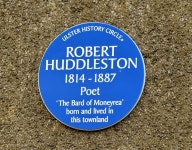 Robert Huddleston plaque, Moneyrea © Albert Bridge cc-by-sa/2.0 :: Geograph Britain and Ireland Robert Huddleston plaque... 