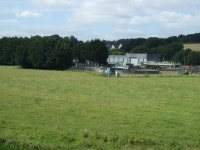 Farmland and water treatment works near... © JThomas :: Geograph Britain and Ireland Farmland and water treatment works near...... 