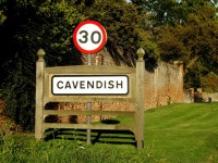 Cavendish Village Name sign on the A1092... © Geographer... Ireland Cavendish Village Name sign on the A1092... &copy; Geographer