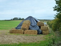 Straw stack © Robin Webster :: Geograph Britain and Ireland Straw stack &copy; Robin Webster