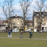Cyclists on Parkers Piece © David P Howard cc-by-sa/2.0 :: Geograph Britain and Ireland Cyclists on Parkers Piece &copy; David... 