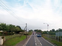 The A24 (Newcastle Road) approaching the... © Eric Jones cc-by-sa/2.0 :: Geograph Britain and Ireland The A24 (Newcastle Road)... 