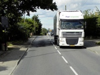 DAF XF on The Street (A134) at Ingham © David Dixon... Britain and Ireland DAF XF on The Street (A134) at Ingham &copy; David Dixon