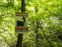 Warning sign, Cairn Wood © Rossographer :: Geograph Britain and Ireland Warning sign, Cairn Wood &copy; Rossographer