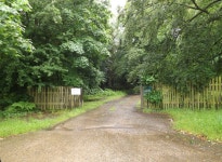 Estate entrance off the A1066 Thetford... © Geographer... and Ireland Estate entrance off the A1066 Thetford... &copy; Geographer