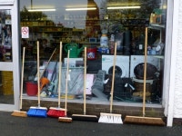 Brushes on display, Dromore © Kenneth Allen cc-by-sa/2.0 :: Geograph Britain and Ireland Brushes on display, Dromore... 