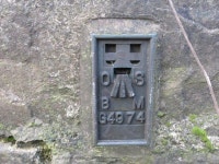 Ordnance Survey Flush Bracket G4974 © Peter Wood cc-by-sa/2.0... Ordnance Survey Flush Bracket G4974 &copy; Peter Wood cc-by-sa/2.0