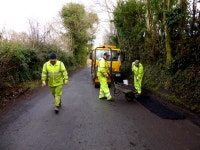 Road works, Brookmount Road (3) © Kenneth Allen cc-by-sa/2.0 :: Geograph Britain and Ireland Road works, Brookmount Road (3)... 