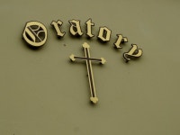 Oratory sign, Sixmilecross © Kenneth Allen :: Geograph Britain and Ireland Oratory sign, Sixmilecross &copy; Kenneth  Allen